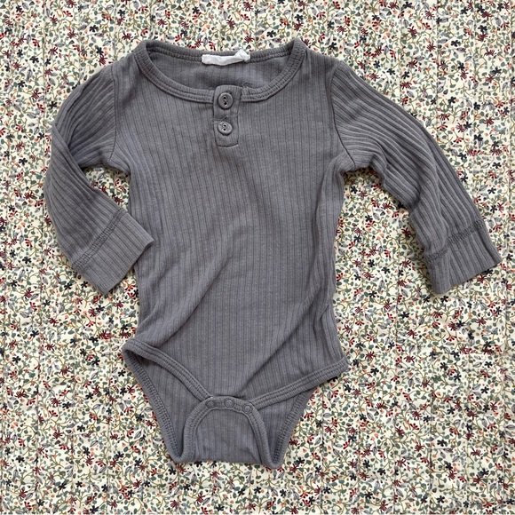 Jamie Kay Gray Ribbed Bodysuit - Picture 1 of 3